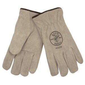 GUANTES DE CUERO AFELPADO FORRADOS, TALLA XL, MARCA KLEIN TOOLS, MODELO 40014