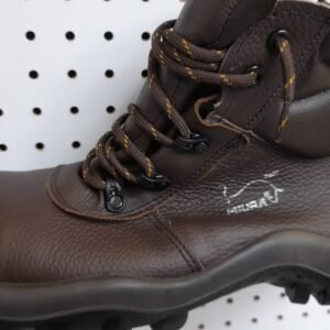 BOTA DE AMARRAR GRAN LUJO EN CUERO SUAVE HIDROFUGADO, TALLA #10.5 (42), COLOR CAFE, MARCA SAFETLINE, MODELO 4857GL/EL/HT/MR