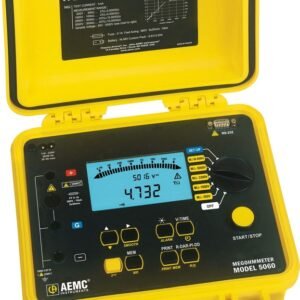 MEDIDOR DIGITAL DE RESISTENCIA DE AISLAMIENTO DE 5000V, MARCA AEMC, MODELO 5060