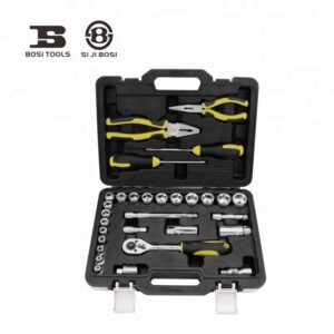 JUEGO DE CUBOS Y HERRAMIENTAS DE 3/8" EN MILIMETROS, DE 30 PIEZAS, MARCA BOSI TOOLS, MODELO BS511330