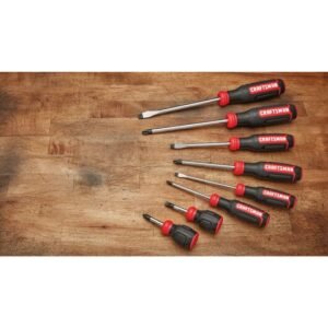 JUEGO DE DESTORNILLADORES Bi MATERIAL, DE 8 PIEZAS, MARCA CRAFTSMAN, MODELO CMHT65075N
