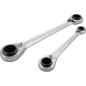 JUEGO DE LLAVES COMBINADAS DE TRINQUETE, DE 2 PIEZAS, DE 8 A 19 MM, MARCA CRAFTSMAN, MODELO CMMT12074
