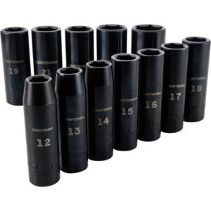 JUEGO DE CUBOS DE IMPACTO DE 12 PIEZAS, DE 12 A 27 MM, MARCA CRAFTSMAN, MODELO CMMT15887