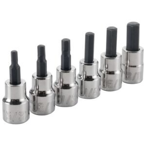 JUEGO DE 6 CUBOS DE 3/8" PUNTA HEXAGONAL (ALLEN), MARCA CRAFTSMAN, MODELO CMMT34447, 5/32", 3/16", 7/32", 1/4", 5/16", 3/8"