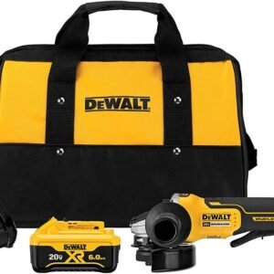 KIT DE ESMERILADORA ANGULAR INALAMBRICA DE 4-1/2" 20V, 2000W, DEWALT DCG413R2: 2 BAT 6AH+CARG+BOLSO