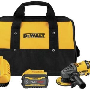 KIT DE ESMERILADORA ANGULAR INALAMBRICA de 4-1/2" 60V, 2300W, MARCA DEWALT, MODELO DCG418X2: 2 BAT 9AH+CARG+BOLSO