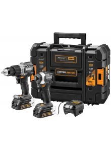 KIT DE ATORNILLADOR Y PERCUTOR MCLAREN, INALAMBRICO 20V. MAX., MARCA DEWALT, MODELO DCK200ME2GT-B3