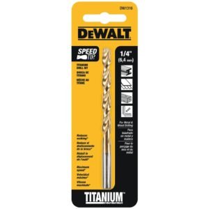 BROCA PARA METAL DE TITANIO DE 1/4", MARCA DEWALT, MODELO DW1316G