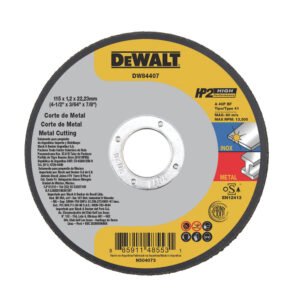 DISCO PARA CORTE DE METAL DE 4-1/2" X 3/64" X 7/8", MARCA DEWALT, MODELO DW84407