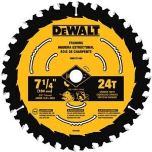 DISCO PARA SIERRA DE 7-1/4" 24T, MARCA DEWALT, MODELO DWA171424B10