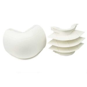 CODO EXTERNO PARA CANALETA PLASTICA DE 4.5", MULTI CANAL, PARA POTENCIA Y DATOS, COLOR IVORY, MARCA HELLERMANN TYTON