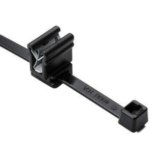 CLIP PARA BORDE PANEL SOLAR (1-3MM) CON FAJILLA DE 8" UV DE 50 LBS, FIJACION PERPENDICULAR, MARCA HELLERMANN TYTON
