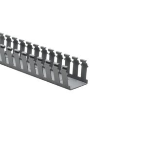 CANALETA RANURADA UL DE 3"X3", 6 PIES, COLOR GRIS, MARCA HELLERMANN TYTON