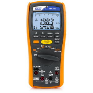 MULTIMETRO PROFESIONAL CON MEDICION DE AISLAMIENTO 1000V, MARCA HT, MODELO 701