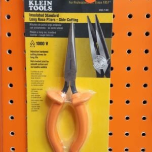 TENAZA DE PUNTA LARGA (ALICATE DE CORTE LATERAL) DE 7" AISLADA 1000V, MARCA KLEIN TOOLS, MODELO D203-7-INS