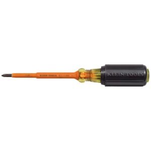 DESTORNILLADOR PHILLIPS #1 AISLADO 1000V, DE 4", MARCA KLEIN TOOLS, MODELO 633-4-INS