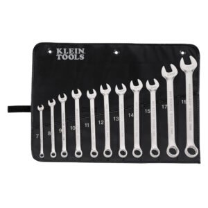 JUEGO DE LLAVES COMBINADAS DE 11 PIEZAS, DE 7 A 19 MM, MARCA KLEIN TOOLS, MODELO 68502