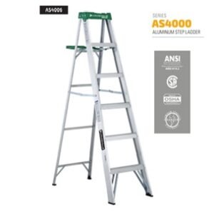 ESCALERA TIPO A DE 6 PIES, ALUMINIO, 225 LB. MARCA LOUISVILLE