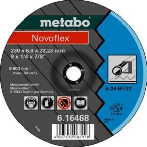 DISCO PARA DESBASTE DE METAL DE 9" X 1/4" X 7/8", 230X6X22.23 MM, MARCA METABO, MODELO 616468000