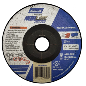 DISCO PARA CORTE DE METAL DE 7"X1/8"X7/8", CENTRO DEPRIMIDO, MARCA NORTON, MODELO 151757