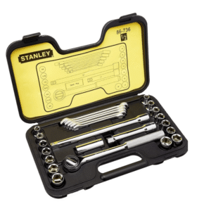 JUEGO DE HERRAMIENTAS MECANICAS DE 1/2" DE 25 PIEZAS, MARCA STANLEY, MODELO 86-736