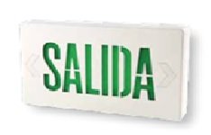 LAMPARA DE EMERGENCIA LED E-50G, ROTULO DE SALIDA, LETRAS VERDES, 1W, 230 LUMEN, 6500K, 120-277V, 25000 HRS, 90MIN, MARCA SYLVANIA, MODELO P24589-15